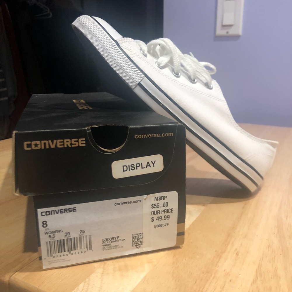 Brand new white converse